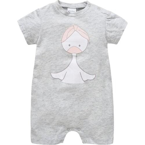 Kavkas 2020 Summer New Style Short Sleeved Girls Baby Romper Cotton Newborn Body Suit Baby Pajama Boys Animal Romper