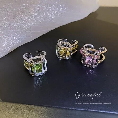 European and American Exaggerated Fashion Personality Two-wear Detachable Ring Set Adjustable Ring Bracelet Female