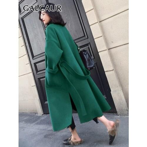 GALCAUR Women's Straight Coats