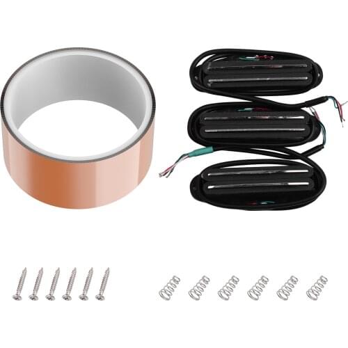 5cm*2m / 2inch*6.6FT Adhesive Conductive Copper Foil Shielding Tape - Single Side Conductive + 3pcs Dual-Rail Humbucker Pickups