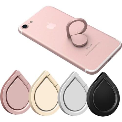 SIANCS Water droplets shape Finger Ring holder Metal For iPhone Samsung LG Xiaomi flexible Stand Mount Support