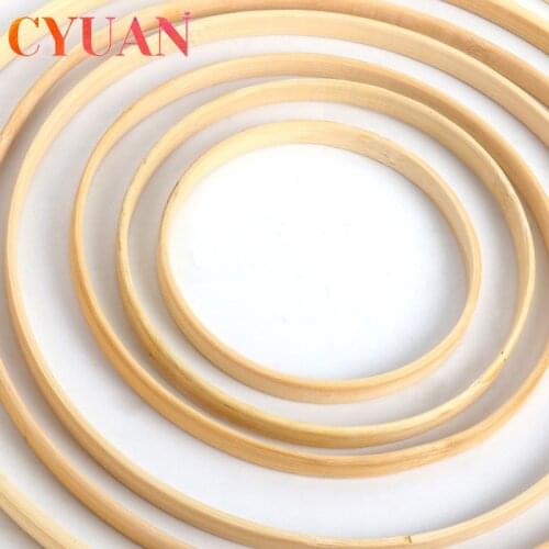 CYUAN 1pc Catcher Ring Embroidery Hoop Bamboo Circle Round Wooden DIY Art Craft Cross Stitch Tools Flower Wreath Home Decoration
