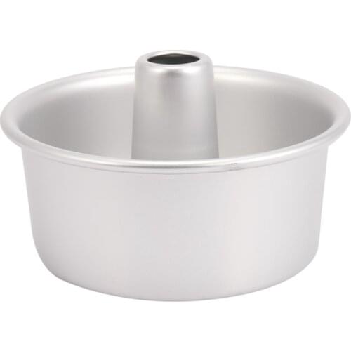6 Inch Aluminum Alloy Round Chiffon Cake Pan Removable Bottom Hollow Chimney Cake Mold DIY Baking Cake Tools