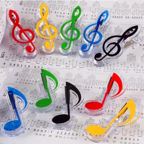 2021 Hot Sale 1/2/5Pcs Music Book Page Clip Musical Book Note Clip Plastic Piano Treble Clef Clip Music Accessories Wholesale