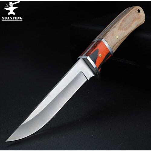 Multifunctional Knife Short Straight Knife Outdoor Camping Survival Knives Hunting Knife Fixed Blade 9CR18 Steel Knives