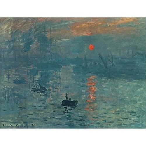 Monet Collection of Oil Paintings Poster and Prints Kraft Paper Home Decor Wall Art Decor Vintage Painting Wall Sticker 35*46cm