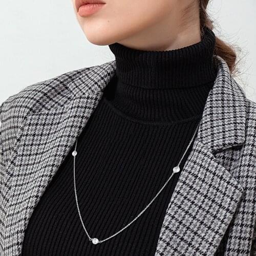 Genuine 925 Sterling Silver Luminous Dainty Droplets Necklaces for Women Girls Necklace Pendants Fine Jewelery Gift Wholesale