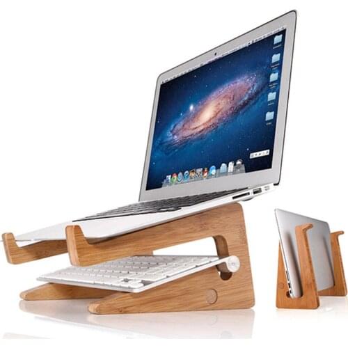 Detachable Laptop Desk Laptop Stand Wooden Holder Mount For Macbook Tablet PC Notebook Portable Lapdesks with Cooling Function