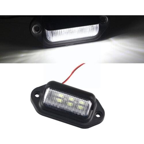 6 LEDs License Plate Light Interior Step White Lamp Tag Waterproof Universal Trailer Boat Quality Truck Light Plate Number S2W5