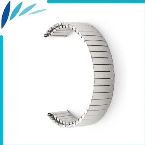 Stainless Steel Watch Band 22mm for Vector Luna / Meridian Elastic Watchband Strap Loop Wrist Expansion Belt Bracelet Silver