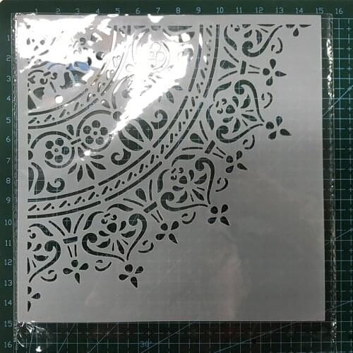 Retro Pattern Stencil for DIY Scrapbooking Album DIY Paper Card Craft Fun Plastic Templates Decoation New 6x6 inch/15x15 cm