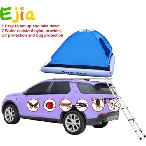 Cheapest Outdoor Rooftop Tent Quick Set Up Dwf Air Mat Base Roof Top Car Suv Tent With Ladder For Camping Fishing