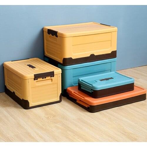 Foldable Storage Box Clothes Organizer Toys Books Plastic Tool Box Trunk Car Outdoor Travel Folding Storage Boxes Bins With Lid