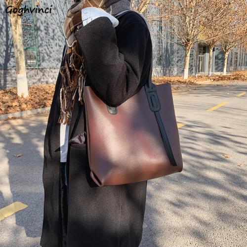 Satchels Women PU Patchwork Simple Large Tote Handbags Shoulder Bag Designers All-match Ladies Casual Chic Daily Trendy Female