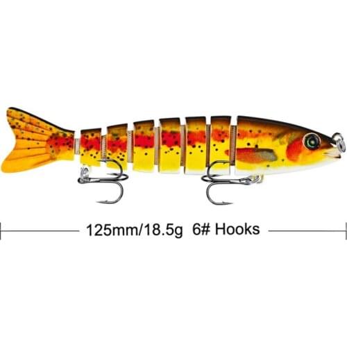 12.5cm 18.5g Sinking Wobblers 8 Segments Fishing Lures Multi Jointed Swimbait Hard Bait Fishing Tackle Bait