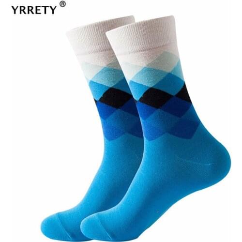 YRRETY Mens Funny Happy Socks Diamond Colored Pattern Three-Dimensional Tube Geometric Free Size Cotton Breathable Soft 2021