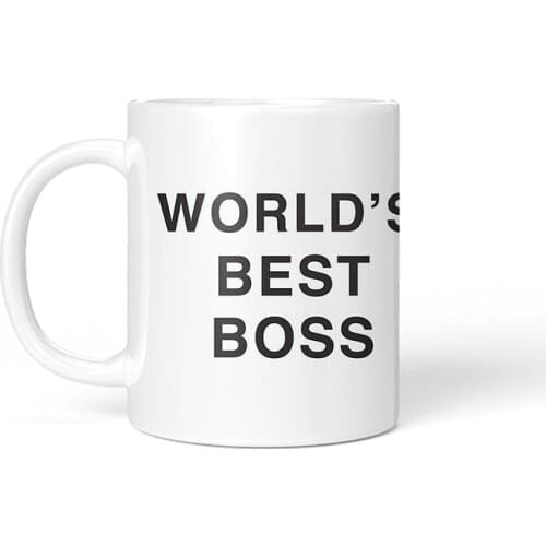 1Pcs 350ml Dunder Mifflin The Office-World’s Best Boss Coffe Cups 11 OZ Funny Ceramic Tea Milk Cocoa Mug Unique Birthday Gifts