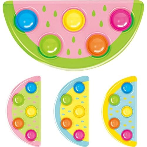 1pc Novelty Squeeze Children Puzzle Finger Toys Five-Color Watermelon-Shaped Toy Funny Gadget Vent Decompression Toys Kids Gift