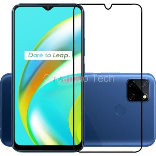 25 Pcs/Lot Full Cover Screen Protectors For Realme C12 Scratch Proof Protective Film Tempered Glass For Realme C12