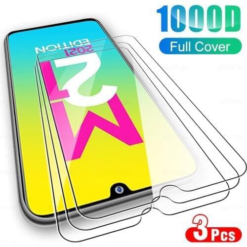 3Pcs Tempered Protector Glass For Samsung Galaxy M21 M21S On Samsun M 21 S SamsunM21 Transparent Clear Phone Screen Cover Film