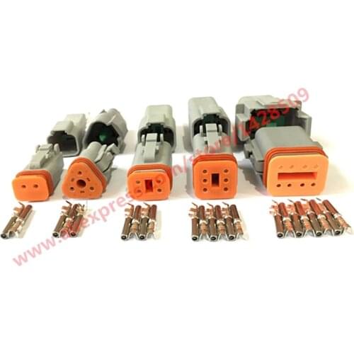 5 Sets waterproof electrical connector deutsch DT connector DT06/DT04 2/3/4/6/8 Pin Engine/Gearbox for car,bus,motor,truck