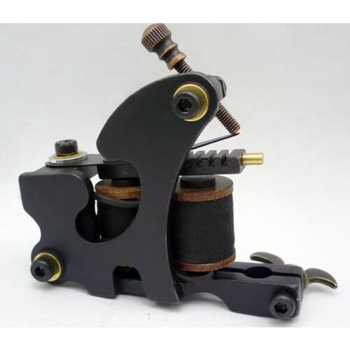 5Pcs/lot Professional Handmade Tattoo Machine 10 Wrap Coils Iron Cast Frame Custom Tattoo Gun For Liner Shader HTM-6281