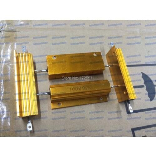 5PCS/LOT RX24-100W 8R 8 Ohm LED load resistor Aluminum Case Wirewound Resistor