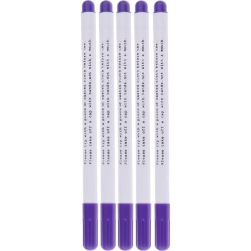 5 Pieces Water Erasable Pen Water Soluble Pen Vanishing Marker Pen for Tailor Fabric Marking