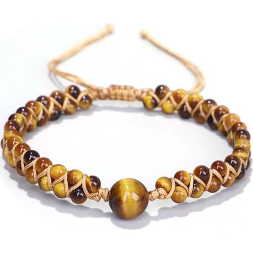 Tiger eyes Beads Bracelet Men Charm Natural Stone Braslet For Man Handmade Casual Jewelry Pulseras