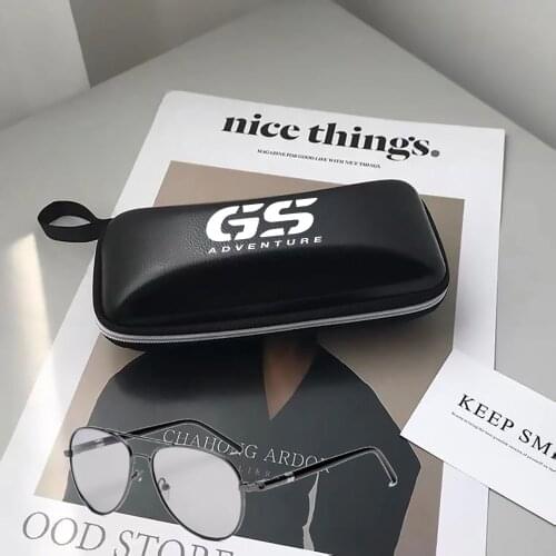 For BMW R1200GS LC Adventure Black leather women man glasses Case sunglasses Case Box for BMW GS R1200 1250 LC Adventure