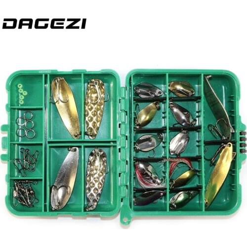 DAGEZI 37pcs/set Mixed soft baits hard fishing lure set Fishing accessories fishing tackle box 13