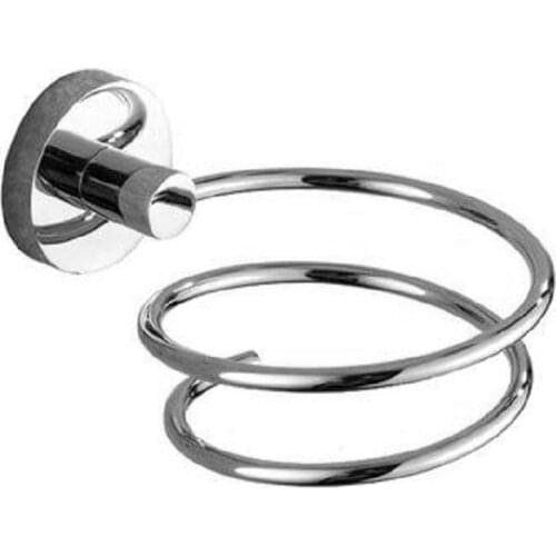 Hair Dryer Holder Hair Dryer Holder Stainless Steel Hair Care Tool Holder Wall-Mounted Chrome-Plated Surface