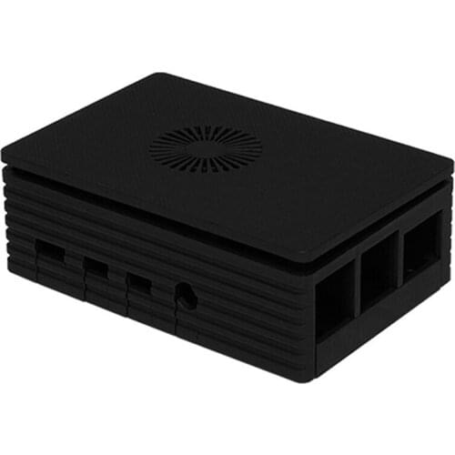 For Raspberry Pi 4 Case Protective ABS Case Black Shell Enclosure Plastic Box