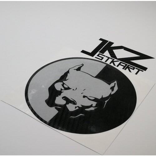 JKZ STKART Vinyl Die Cut Multi-layer Stickers Decals Pit Bull Dog Face for ATV Motor Bike Truck Helmet Decorated Stickers