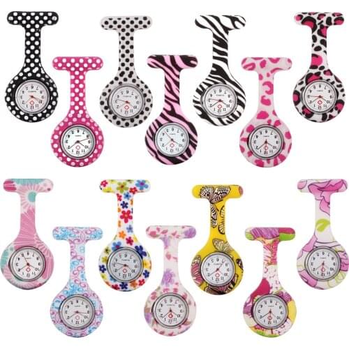 Pocket Watch Clip-on Fob Quartz Brooch Hanging Rubber Silicone Nurse Watch Fashion Casual Men Women Unisex relogio feminino saat