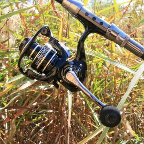 5.2:1 Speed Black Fishing Spinning Reel Light Weight Fishing Wheel Saltwater Freshwater Sea Fishing Carp Reels Fishing Tools