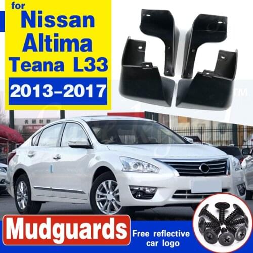 Set Molded Car Mud Flaps For 2013 2014 2015 2016 2017 Nissan Altima Teana L33 Sedan Splash Guards Mud Flap Mudguards Fender