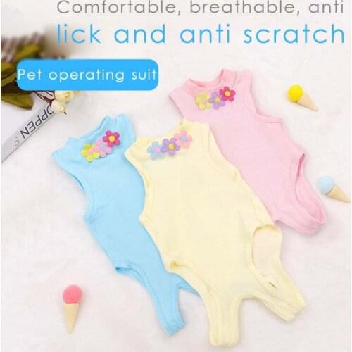 Pet Wound Anti-mite Suit Clothes Breathable Mesh Pet Surgery Recovery Clothing For Abdominal Wounds Skin Diseases Pet Licking