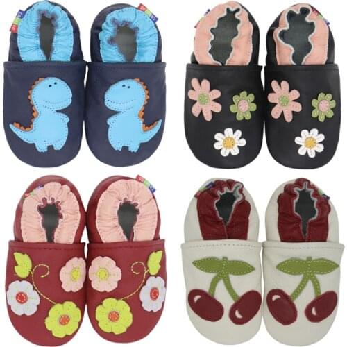 Cartoon Leather Soft Baby Shoes Newborn Baby Boys Girls Infant Shoes Slippers Skid-Proof Baby Shoes