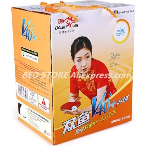 100 balls Double Fish V40+ 1-Star ABS New Plastic seamed training Doublefish Table Tennis balls ping pong ball