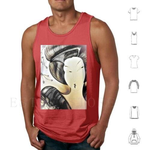 Jade Midnight Geisha , , House Of Tank Tops Vest Cotton Biba Vogue Model 70S Glamour Roses Daisy Seaside Beach Ice Cream