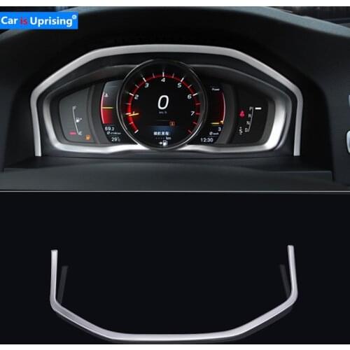 Stainless Steel Styling Dashboard Instrument Oil Frame Trim Strip For Volvo XC60 S60 V60 Car Accessories