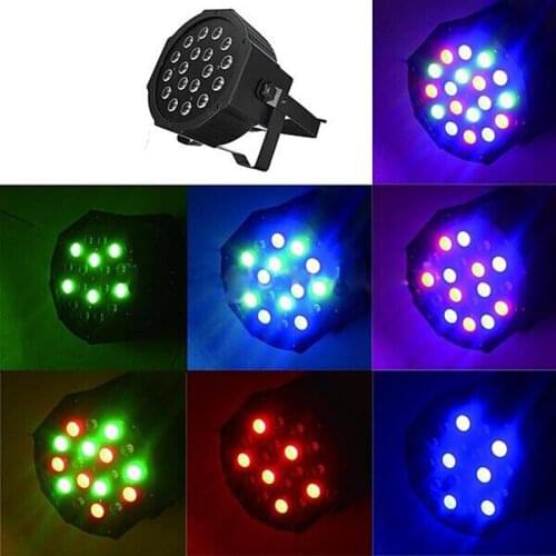New Arrivals 54W 18*3W EU/US LED Par light RGB Disco Lamp stage light luces disco laser Beam luz de projector dmx512 controller