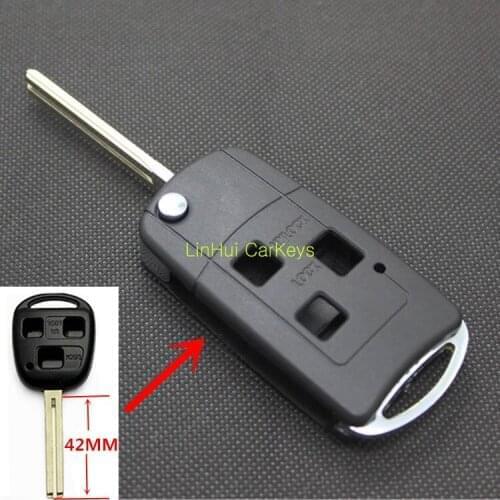 PINECONE Key Case for LEXUS SC GX RX LX ES GS300 LS200 Key 3 Buttons Uncut 42mm Blade Modified Remote Blank Keys ABS Shell 1 PC