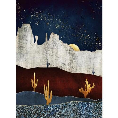 Full Stars Space Abstract Canvas Painting Wall Art Street Posters Mountain Landscape Printing Bedroom Pictures Home Decoration