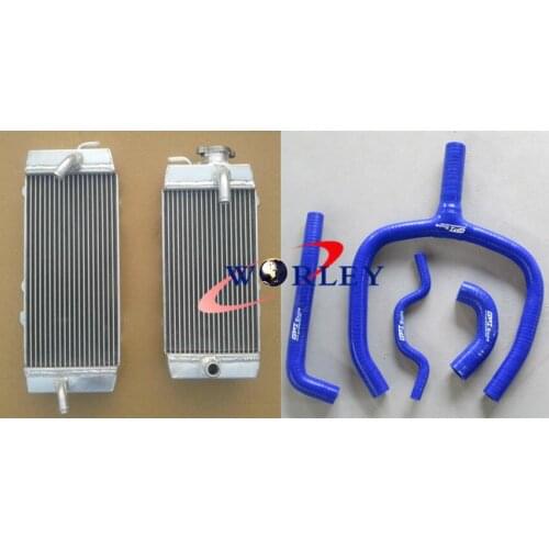R&L Aluminum Radiator & BLUE HOSE Kawasaki KXF250 KX 250F KX250F 09-10 2009 2010