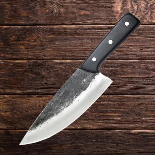 Handmade Forged High-carbon Steel Traditional Chinese Chef knife With Wood Handle Meat Cleaver Professional Slaughter Knives