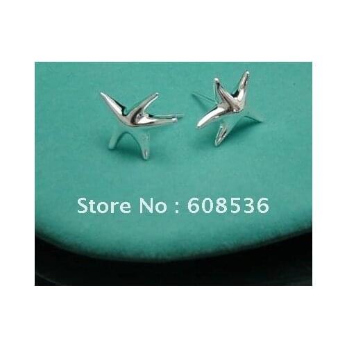 S925 jewelry 2017 Christmas gift cute S925 Silver color women earrings , Brand New E76