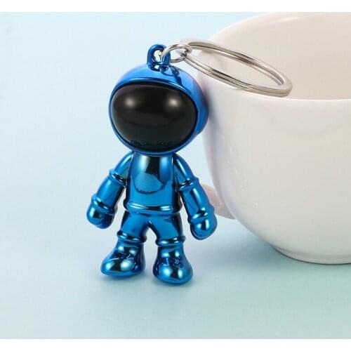 Three-dimensional Astronaut Robotic Keychain Colorful Waistband Key Ring Chain Link Accessories Luggage Pendant