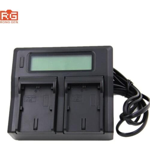 AC/DC LCD Dual Battery Charger For Sony NP-FV100 FV70 FV50 FH100 FH70 FH50 FP70